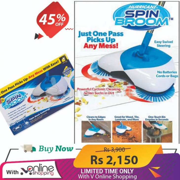 Spin Broom Hand Push Floor Sweeper No-electric - 45% OFF VOS083 for sale in Colombo