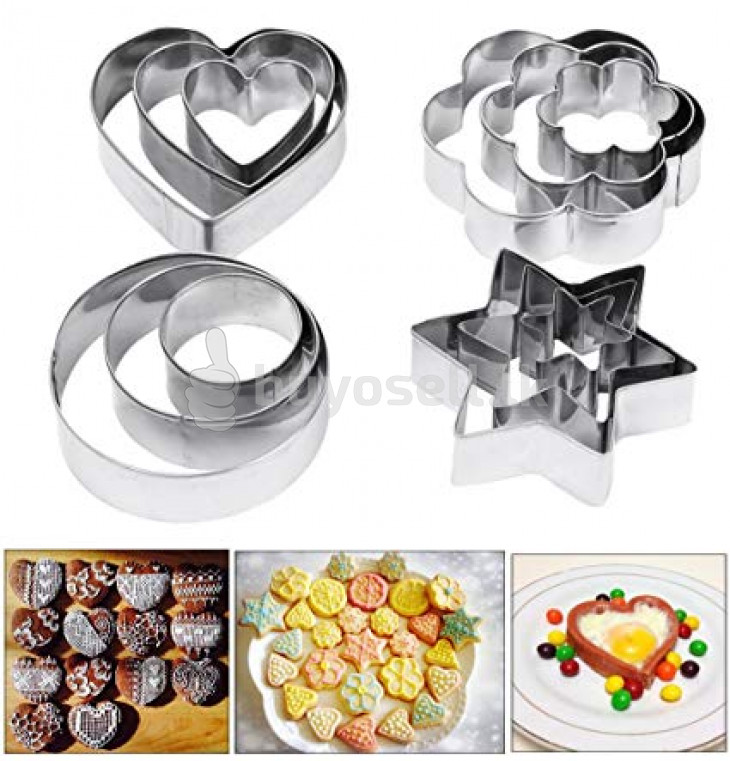 12pcs Metal Cookie Cutters for sale in Colombo