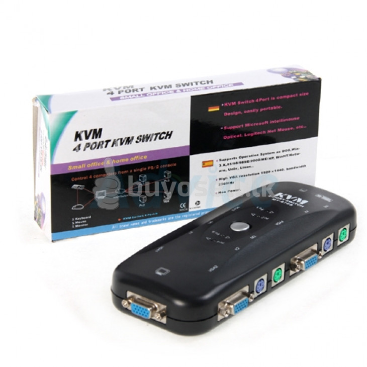 PS2 KVM 4 PORT MANUAL SWITCH for sale in Colombo