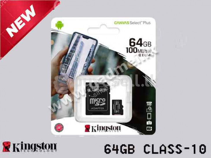 Micro SD Kingston 64GB 100MBs for sale in Colombo