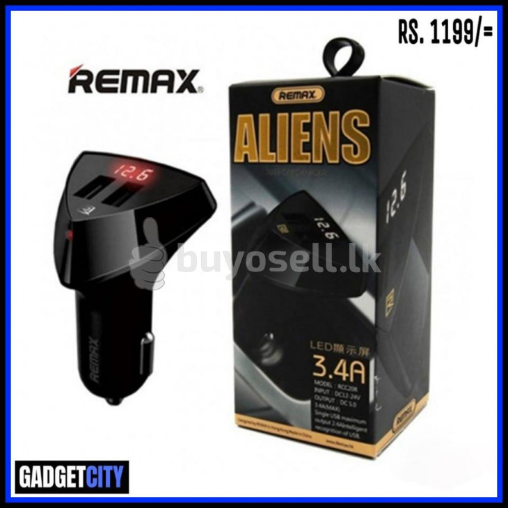 REMAX ALIENS 2USB CAR CHARGER in Colombo