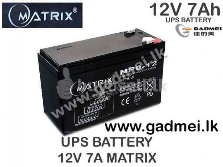 UPS Battery-Matrix 12V 7Amp (6M) for sale in Colombo