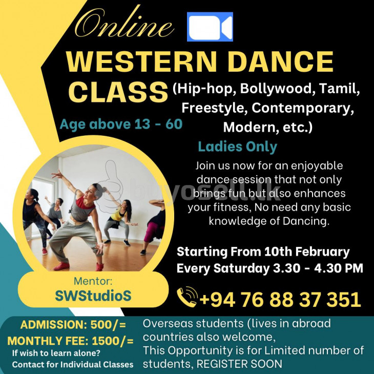 Online Western Dance Dancing Classes for Ladies for sale in Colombo