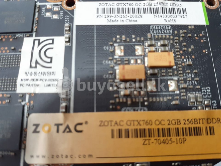 ZOTAC GTX760 2GB OC AMP Edition for sale in Gampaha