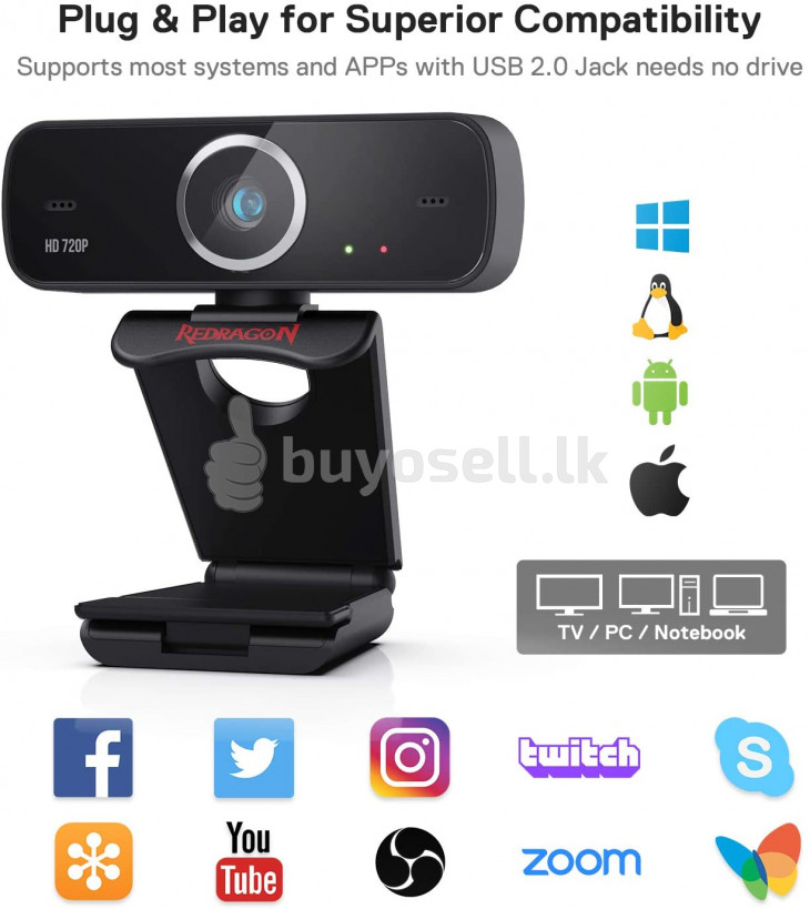 WEB CAMARA -USB W702 Webcam Computer Camera Built-in Microphone 720P Quality for sale in Colombo