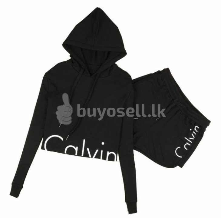 Calvin Klein Women Fashion Crewneck Short Pants Pullover Sports Two Piece Sets for sale in Colombo