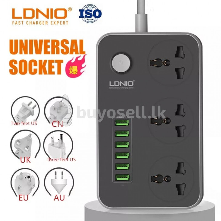 LDNIO SC3604 Power Strip with 3 AC Sockets + 6 USB Ports for sale in Colombo