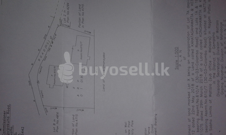 Land with two house for sale in Gampaha