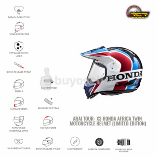 ARAI Tour-X 3 Twin Africa Honda Motorcycle Helmet (Limited Edition) for sale in Gampaha